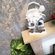 image 5 of 32Cm Grey Santa Christmas Tabletop Figures Glitter Foam Showpiece Decorations