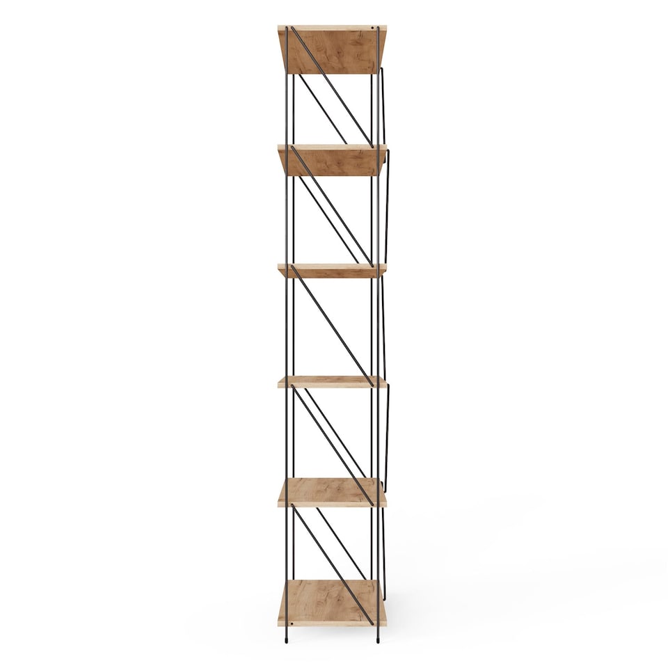 image 1 of Leyo 6 Tier Storage Rack Wotan Oak