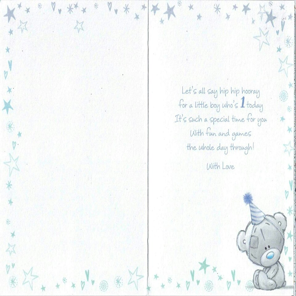 image 1 of Me To You 1 Today Boy's First Birthday Card