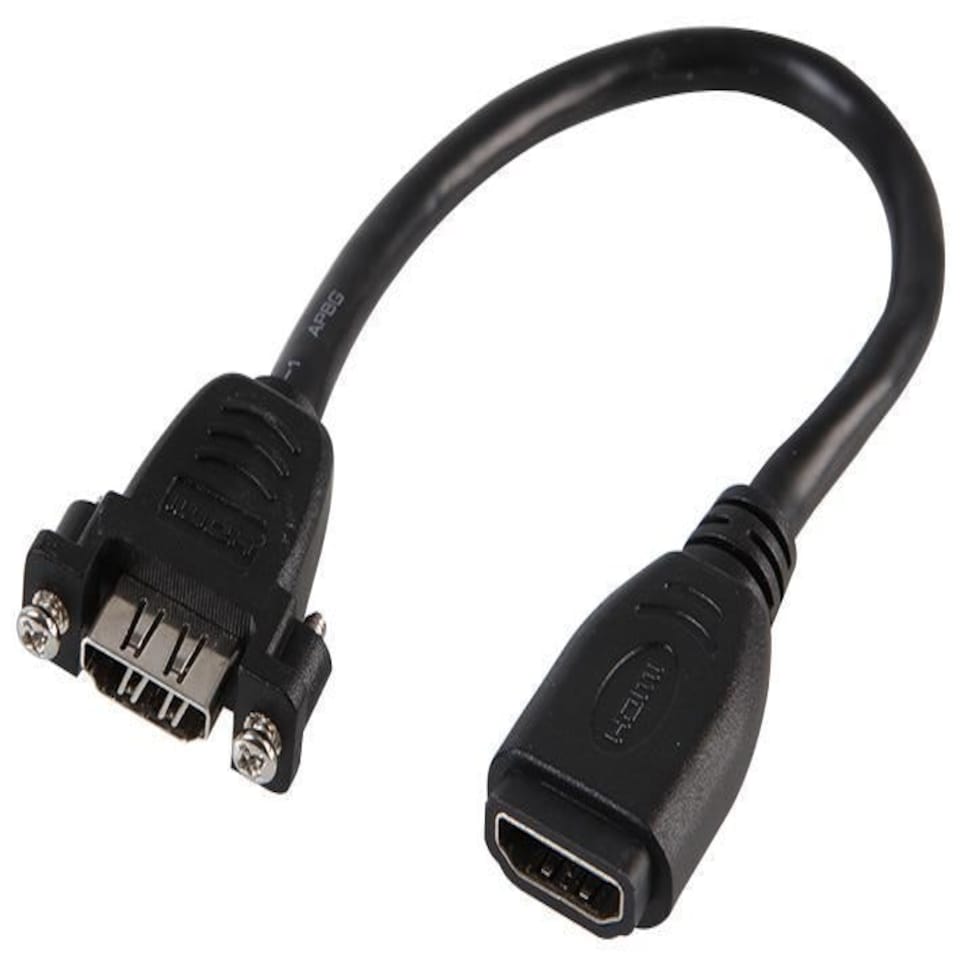 PRO SIGNAL - HDMI Female to Female Panel Mount Adaptor Lead, 160mm Black