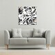 image 2 of Leopard Print with Blue (Canvas Print) 101 x 101 x 4cm