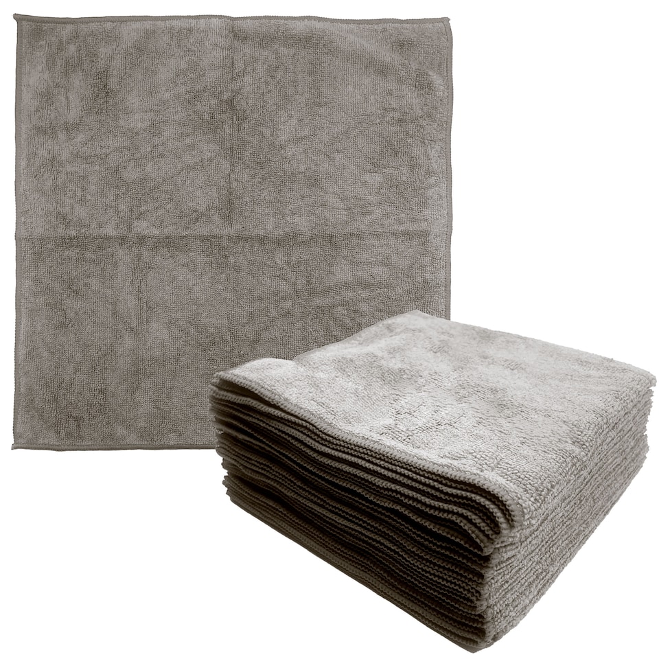 image 1 of Microfibre Cleaning Cloth 40x40cm Super Absorbent Lint Free Microfiber Cloths Cleaning for Home, Kitchen, Mirrors, Car - Pack of 10