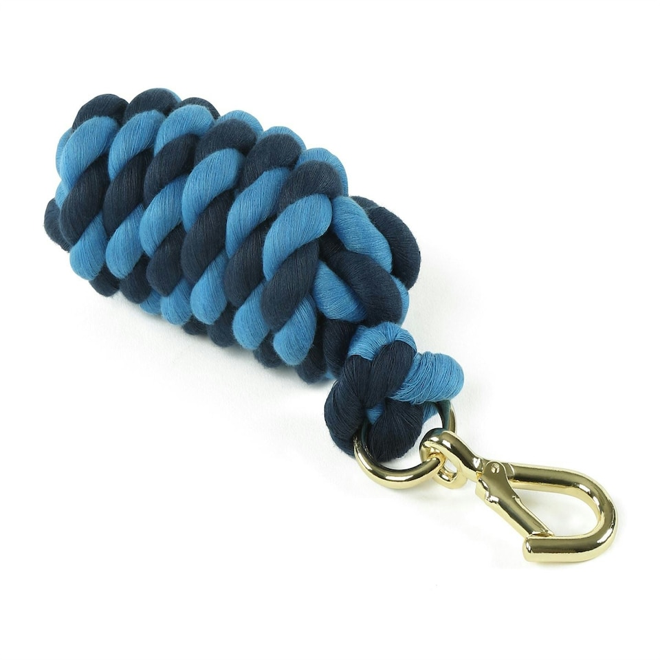 image 1 of Shires Two Toned Headcollar Lead Rope Black | Colour: Black/Teal
Size: One Size