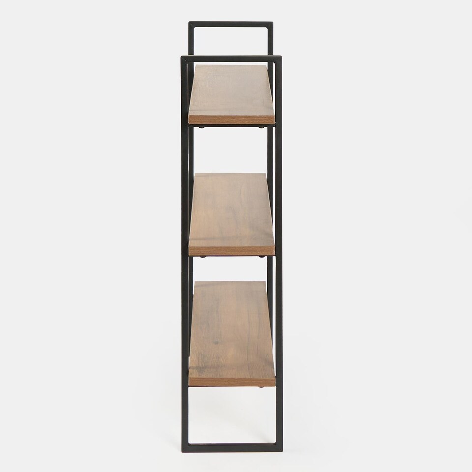 image 1 of OHS Wood Effect Wall Mounted Shelving Rack Display Unit