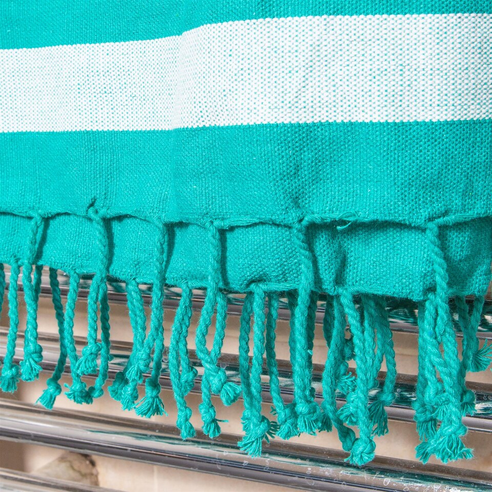 image 1 of Nicola Spring Deluxe Cotton Turkish Bath Towel - Turquoise | Green | Turquoise