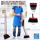 image 9 of Long Handled Dustpan and Brush Set Upright Sweeping Broom with Built-In Bristle Cleaner