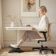 image 8 of HOMCOM Foot Rest Adjustable Height and Angle Home Office Footstool Black 