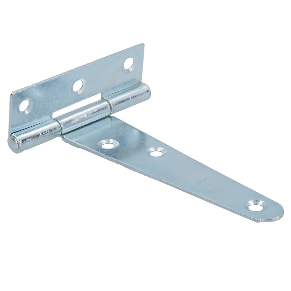 image 1 of 4in / 102mm Heavy Duty T Tee Hinges For Shed + Garden Gates Zinc Plated 4pc