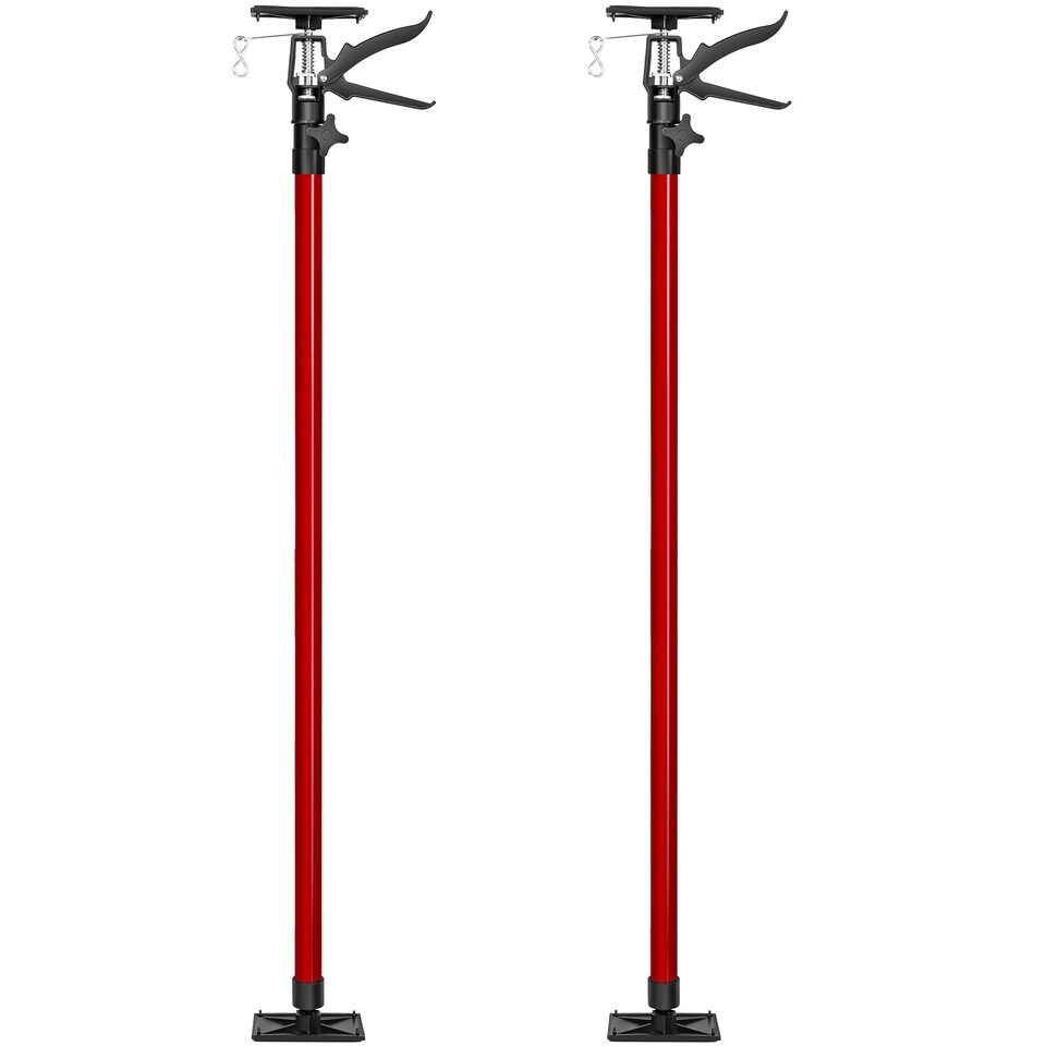 image 1 of Plasterboard Props Set of 2 - height-adjustable, 115 up to 290cm | Red | red | 20 x 8 x 115 cm | 2