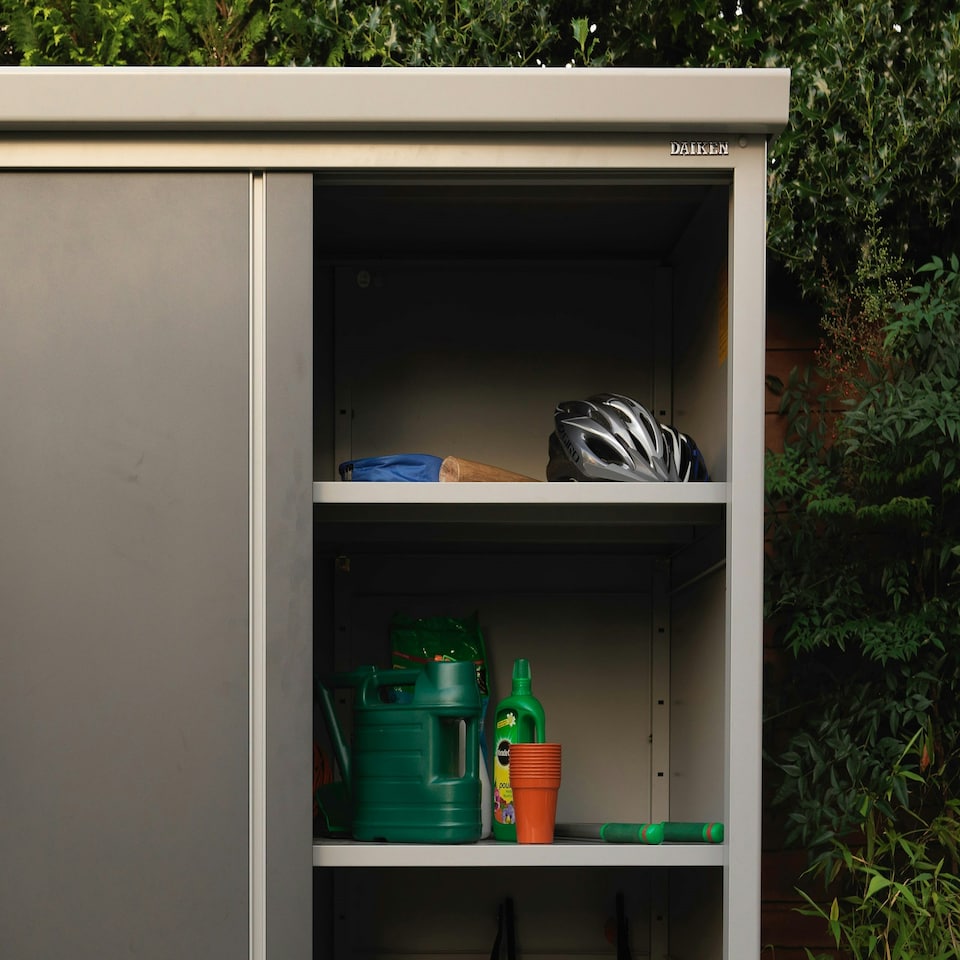 image 1 of Daiken Guardian D43 Compact Metal Garden Shed (4x3ft) Grey