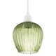 image 1 of Modern Green Easy Fit Pendant Lighting Shade with Ridged Fluted Lines | Green