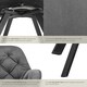 image 5 of Armchair Lucia - padded, quilted pattern, 180 degree swivel chair - Set of 6 Grey | Anthracite