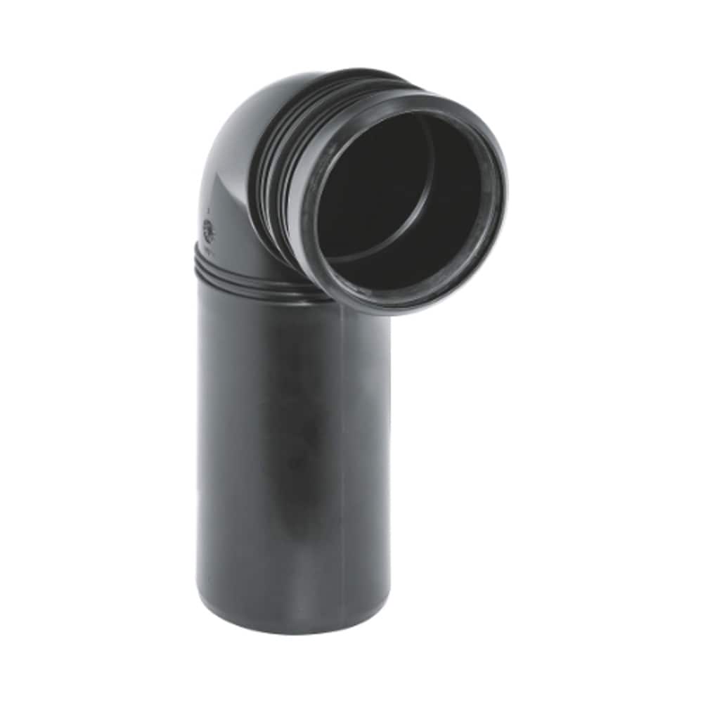 Grohe PP-Outlett Bend DN80 With Adjustment - 42327000 - Ideal for Sanitary in Black