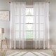 image 1 of Pair of Eden White 100% Recycled Voile Panels 137 cm (54 inch) Rod Pocket Panels for Bedroom and Living Room