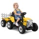image 10 of COSTWAY 12V Kids Ride On Tractor with Trailer Music Yellow