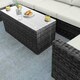 image 5 of Luxury Rattan 5 Seater Sofa Set with Coffee Table in Stone