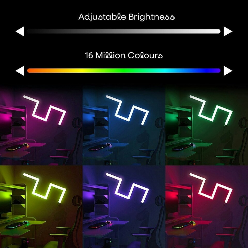 image 1 of ValueLights SMART RGBIC DIY Light Bars Kit