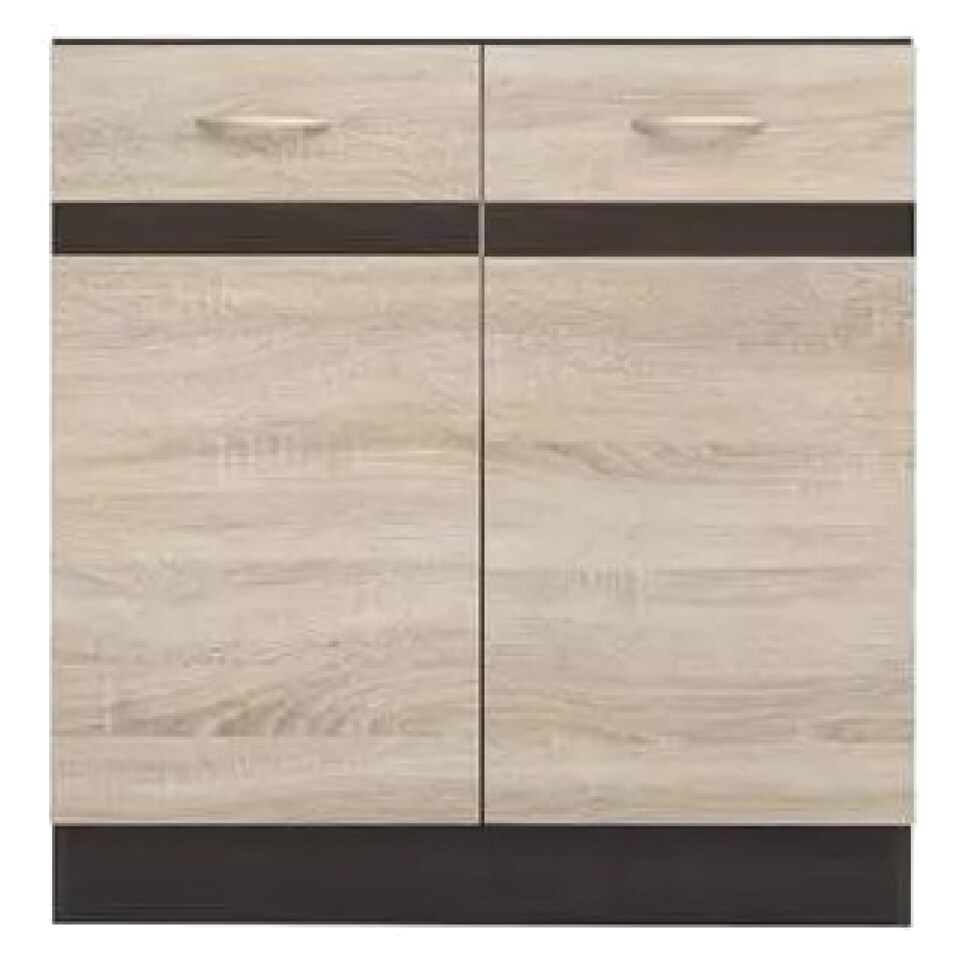 image 1 of Junona Kitchen Under Sink Cabinet Unit - Sonoma Oak W800xH820mm