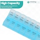image 5 of 2 Times A Day Weekly Pill Organiser, 14-Compartment Pill Case - 3pcs