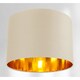 image 2 of Contemporary Cream Cotton 10 Table/Pendant Lamp Shade with Shiny Copper Inner | Cream