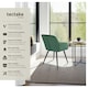 image 2 of Dining Chair Marilyn - with armrests, padded, velvet look, black steel legs - Set of 2 Green | Dark Green/Black