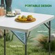 image 4 of Outsunny 3ft Folding Camping Table with 2 Adjustable Height 