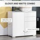 image 4 of HOMCOM Side Cabinet with 2 Door Cabinet and 2 Drawer for Home Office, White