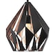 image 4 of EGLO Carlton 1 Black And Copper Steel Single Pendant, (D) 31cm | Black
