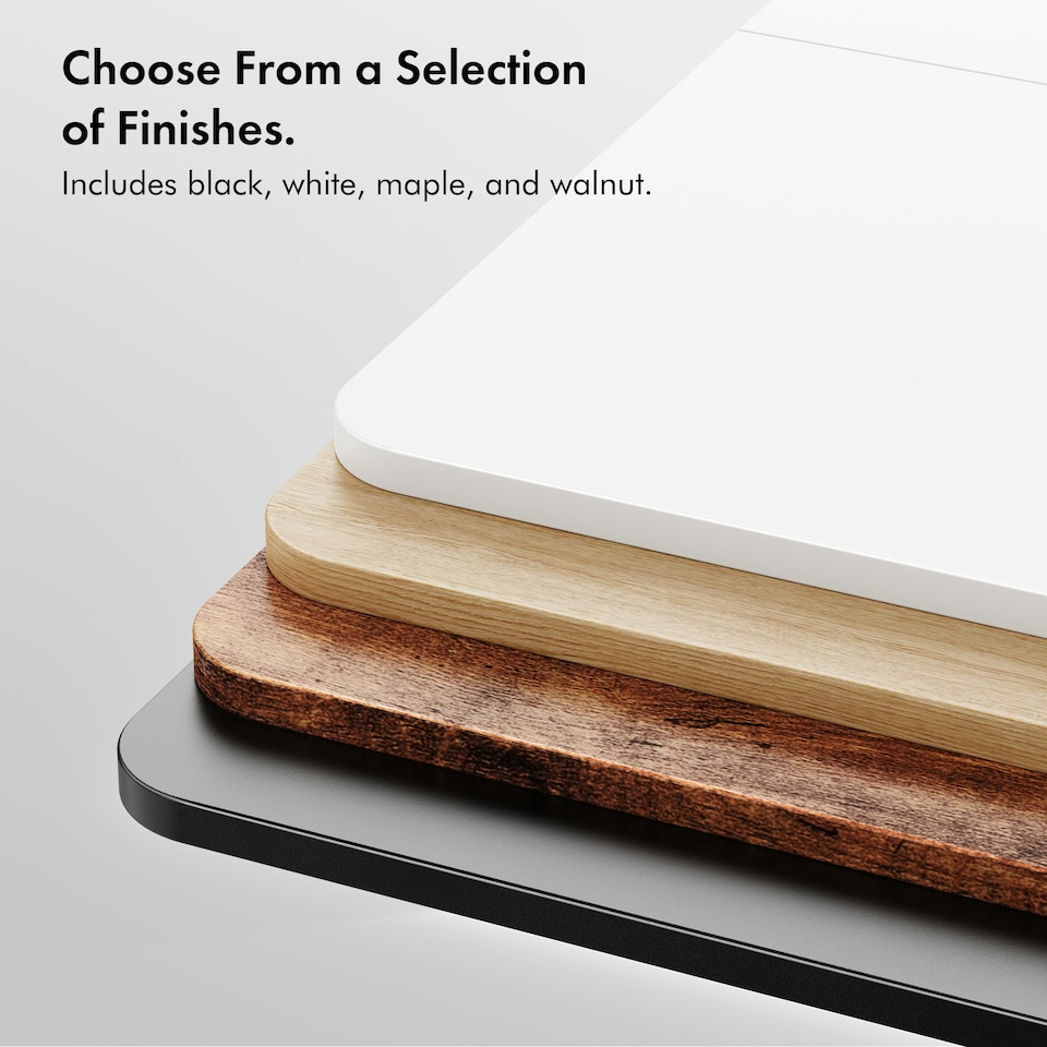 image 1 of VonHaus Adjustable Electric Standing Desk with USB-C charging, Walnut