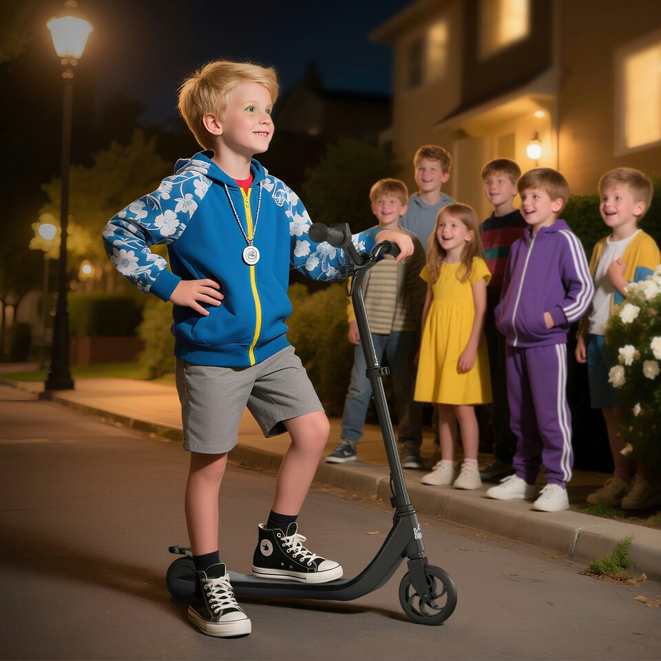 image 1 of HOMCOM 120W Electric Scooter w/ Rear Brake - Black