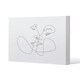 image 1 of couple kiss in line art (Canvas Print) 46 x 31 x 4cm
