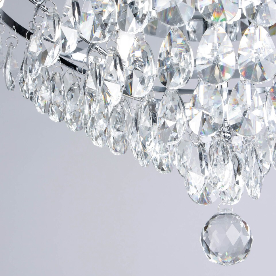 image 1 of BHS Elsa 4 Light Ceiling Light, Chrome