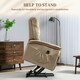 image 3 of HOMCOM Power Lift Recliner Chair for Elderly w/ Remote Control, Champagne Cream | Champagne