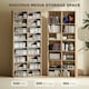image 3 of HOMCOM 640 CD Storage Unit 360 DVD Storage Tower w/ 18 Compartments Natural | Brown | 78.5W x 24D x 175H cm