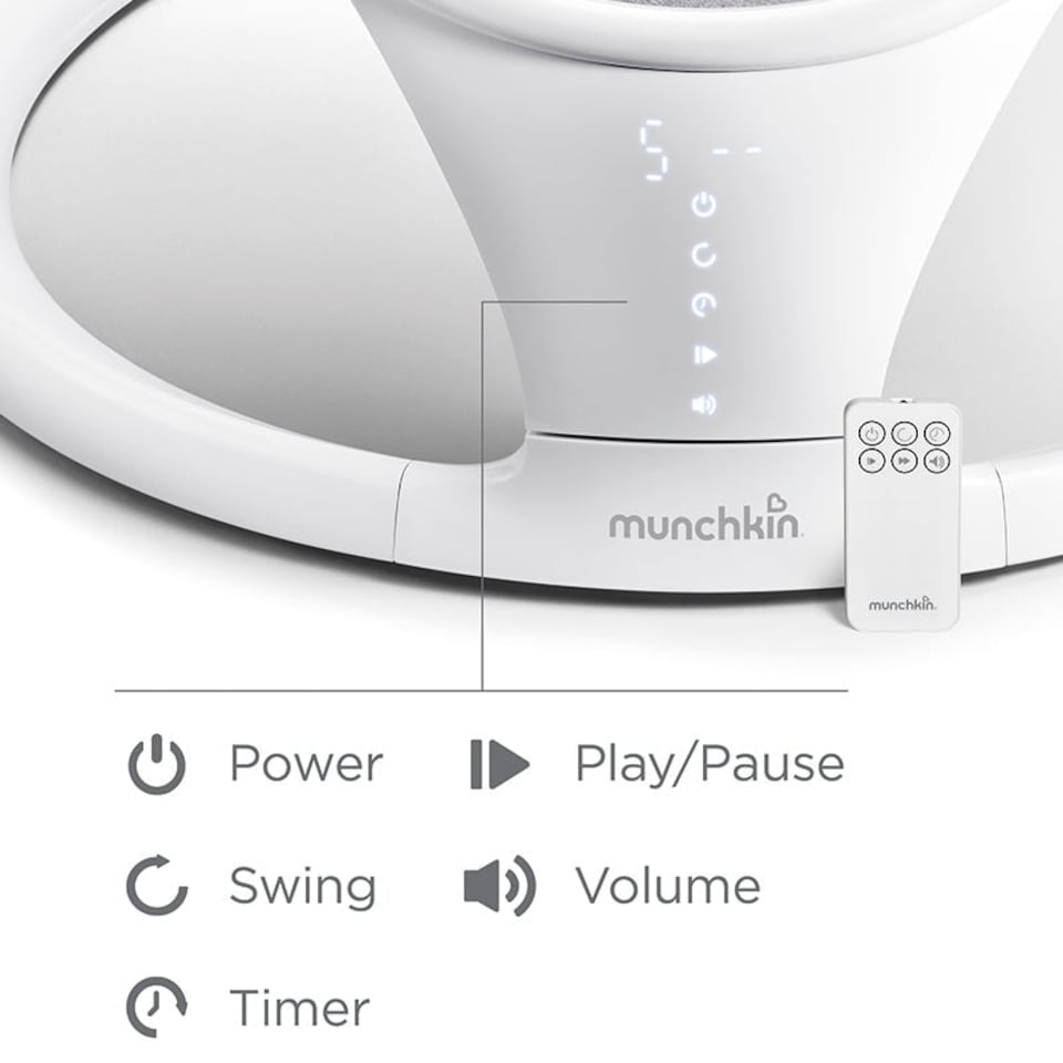 image 1 of Munchkin Baby Swing Grey