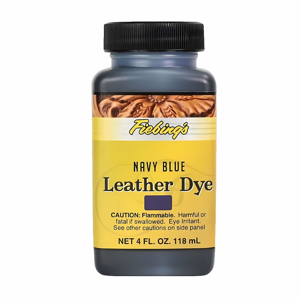 image 1 of Fiebing's Leather Dye - Professional Alcohol-Based Colour Dyes 4oz | Blue | Navy Blue
