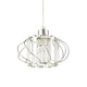 image 2 of Modern Pendant Lamp Shade with Clear Acrylic Rectangular Prims and Chrome Frame | Chrome