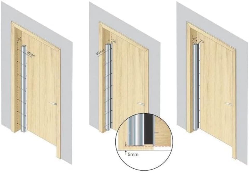 image 1 of Exitex Roller Finger Protector 1925mm, Door Hinge Safety Guard, Professional Protection | Black