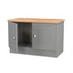 image 6 of Albert Compact 2 Door Cupboard in Dusk Grey & Riviera Oak (Ready Assembled) | Grey | Dusk Grey & Riviera Oak