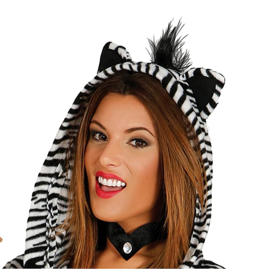 image 1 of Fiestas Guirca Womens/Ladies Zebra Costume Set | White | White/Black | M | 1
