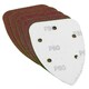 image 4 of Hook And Loop Detail Sanding Pads Discs 140mm Triangular 80 Grit Medium 100pc