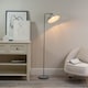 image 2 of ValueLights Morris Stone Grey Retro Dome Metal Freestanding Floor Lamp