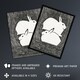 image 2 of Two Stylised Snow Hares Samuel J De Mesquita Wall Art Poster Print 12X16"