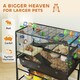 image 8 of PawHut Hamster Cage, 3 Tier Gerbil Cage on Wheels with Storage Shelf
