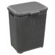 image 4 of 45L Plastic Laundry Basket Dirty Clothes Washing Storage Hamper with Handles & Lid | Grey | Grey