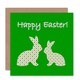 image 1 of Bunnies Silhouettes Daisies Pattern Easter Card