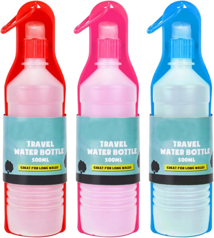 KAV Dog Travel Water Bottle 500ml - Portable, Leak-Proof Pet Water Dispenser for Walking, Hiking, Outdoor Adventures