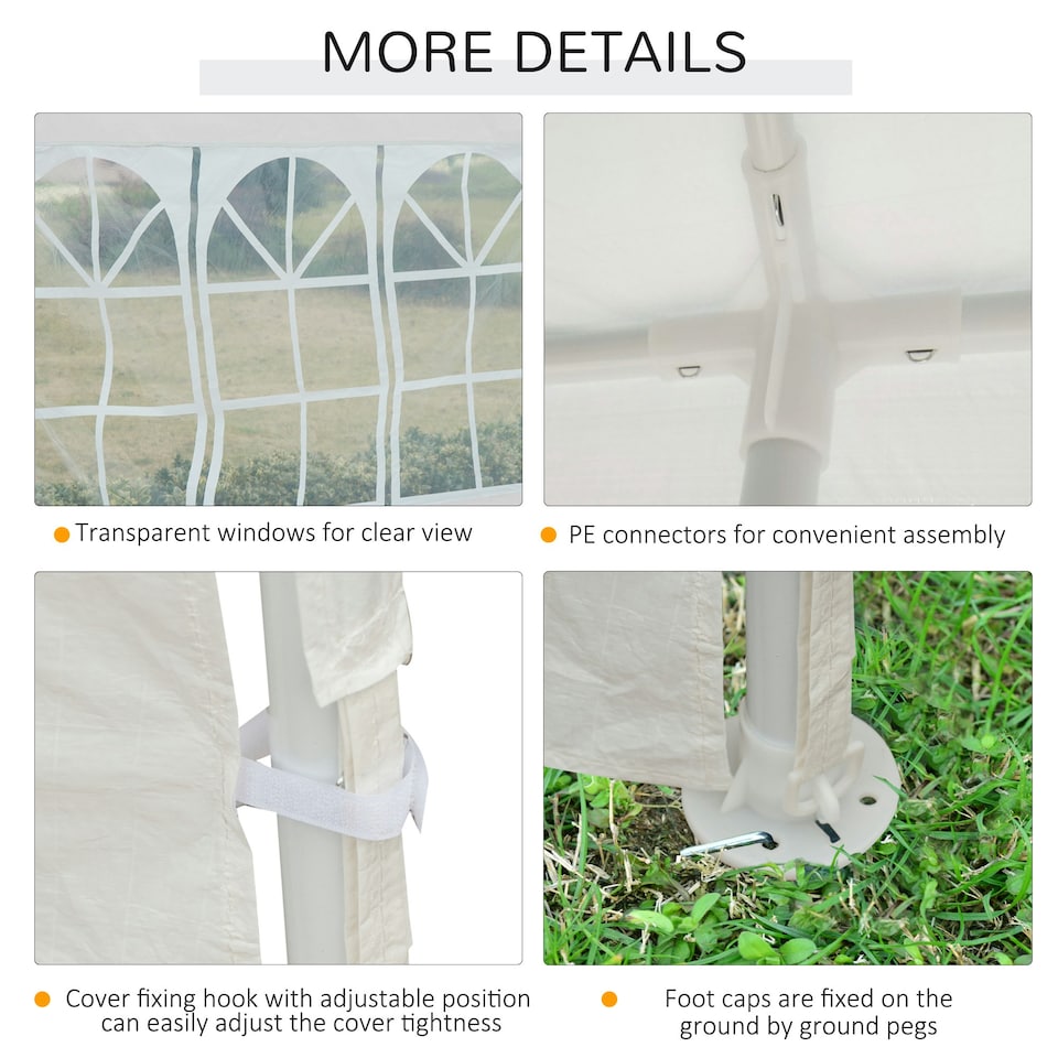 image 1 of Outsunny 9m x 3m Outdoor Garden Gazebo Wedding Party Tent Canopy Marquee Green