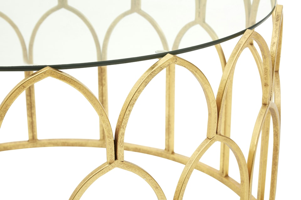 image 1 of Merlin Gold Leaf Coffee Table | Gold