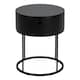 image 2 of Polo Round Bedside Table in Black